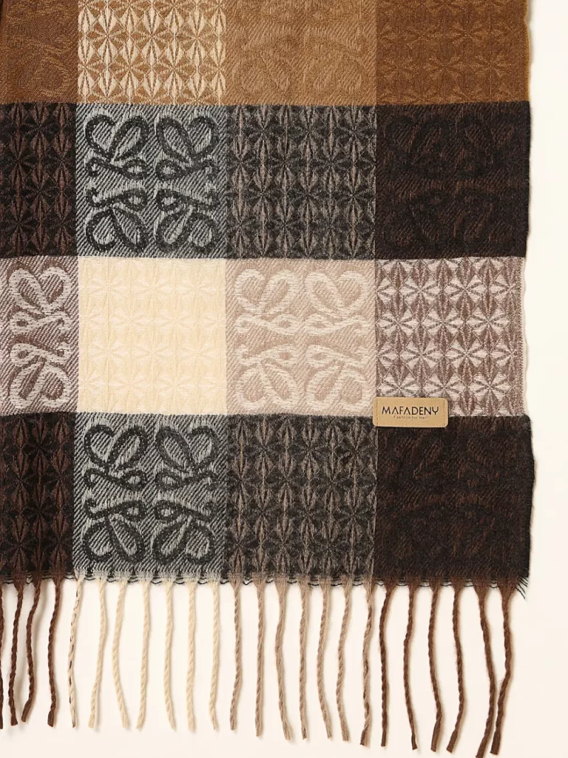 Women Checked Woollen Shawl