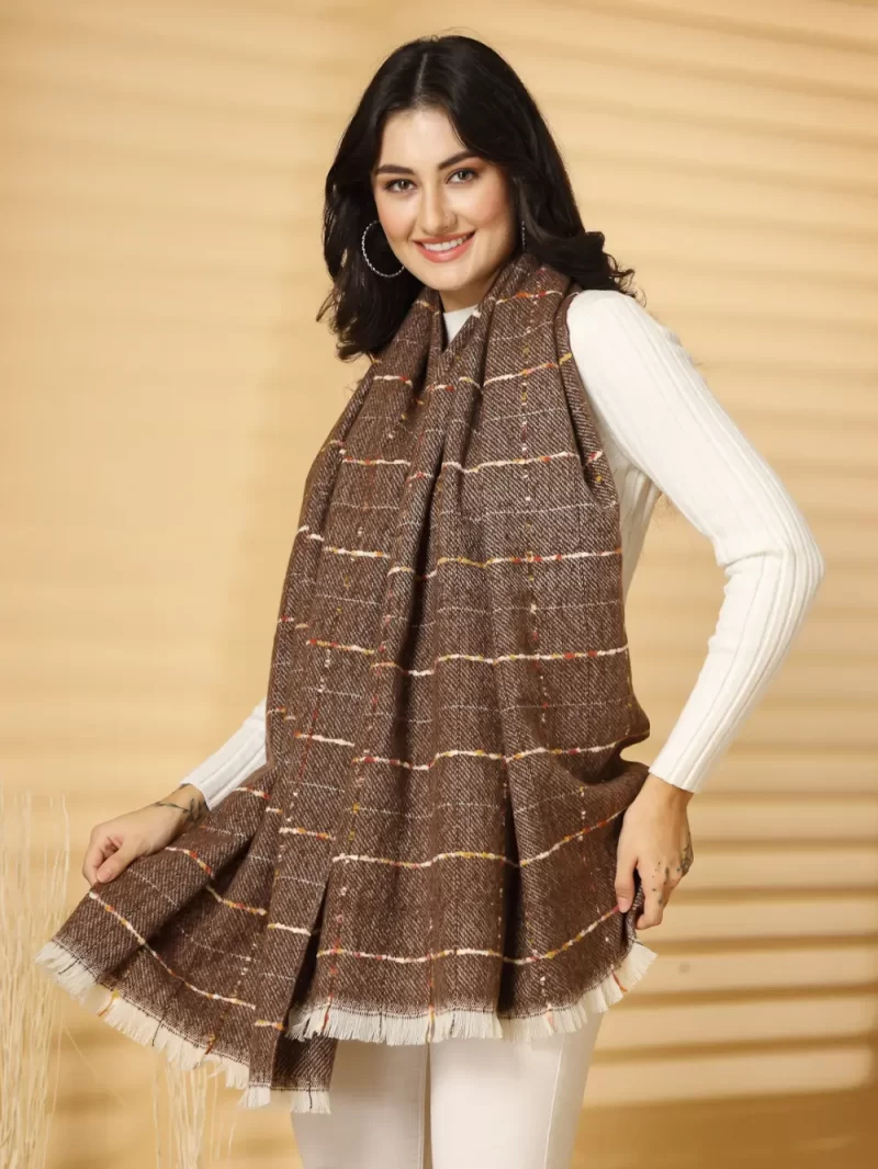 Women Checked Stole