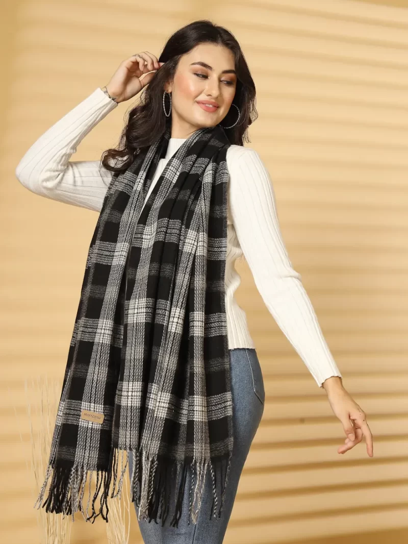 Women Woven Design Winter Stole