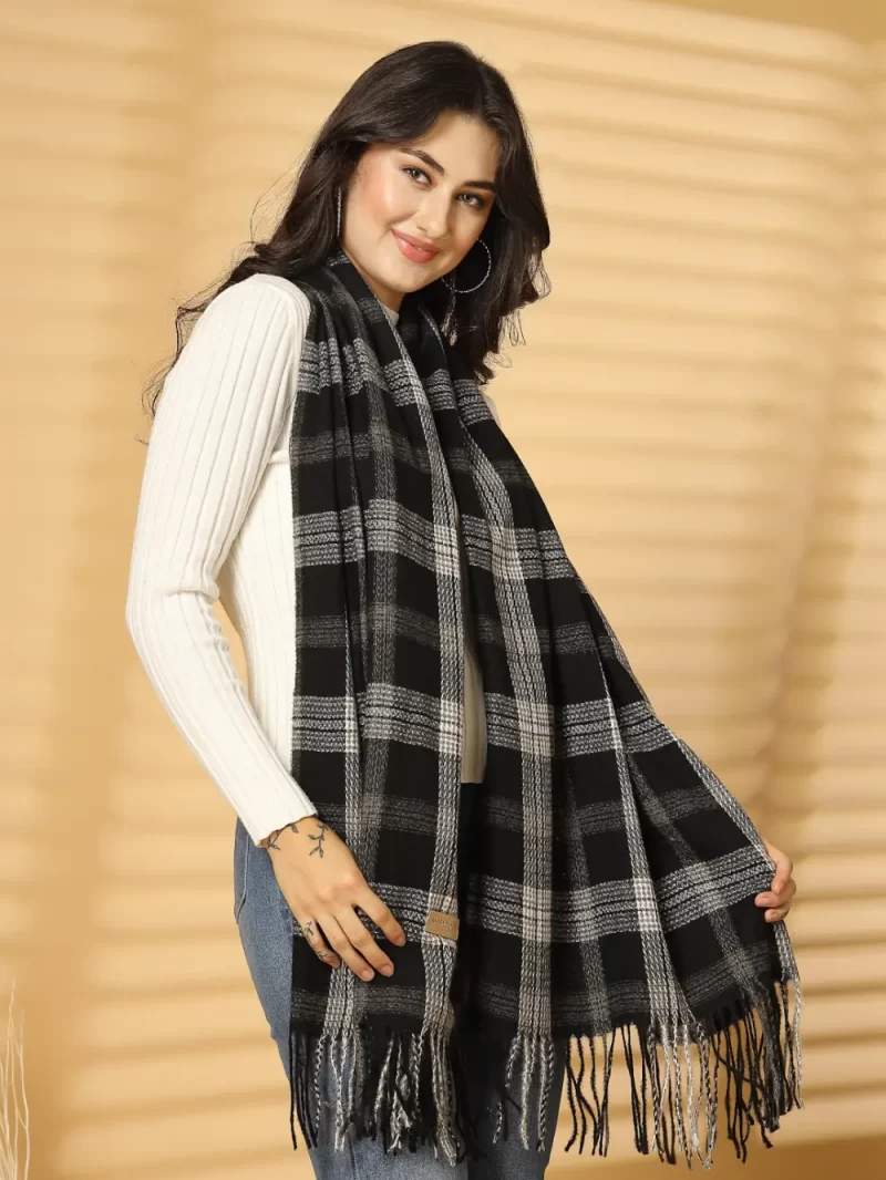 Women Woven Design Winter Stole