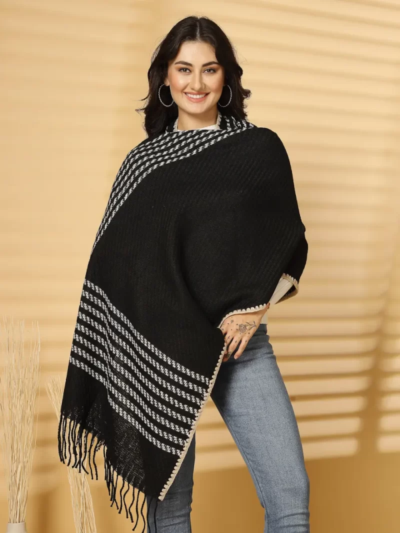 Women Woven Design Winter Stole