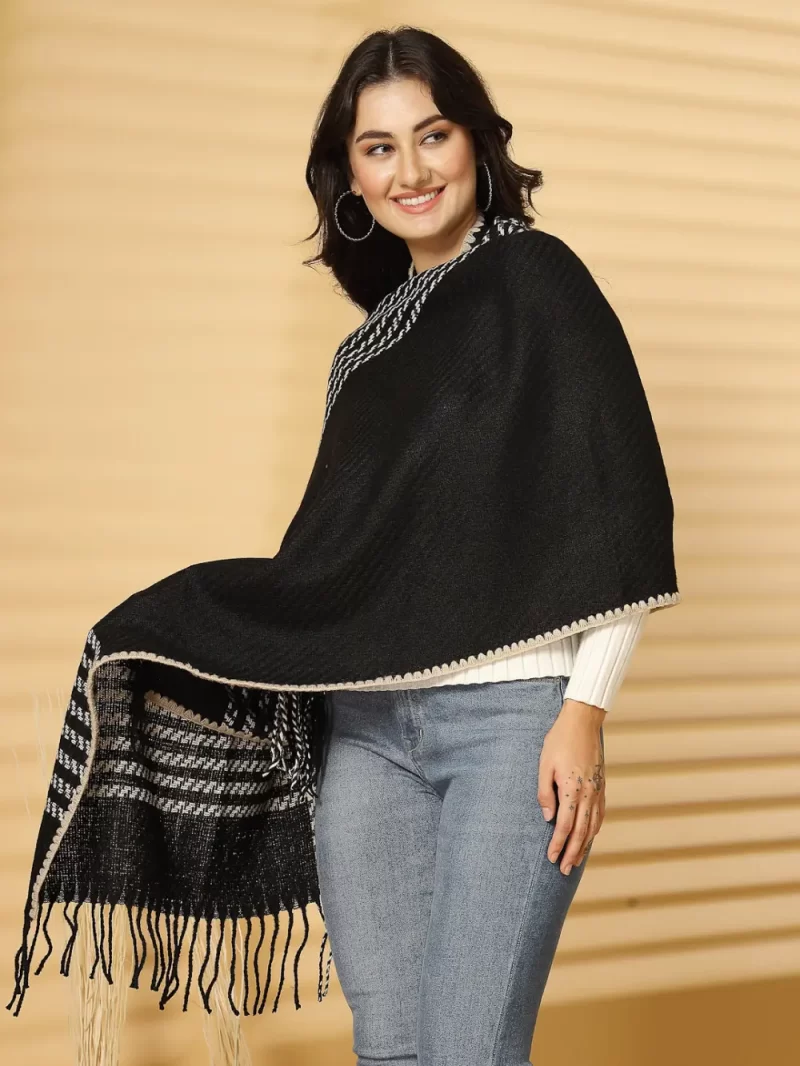 Women Woven Design Winter Stole