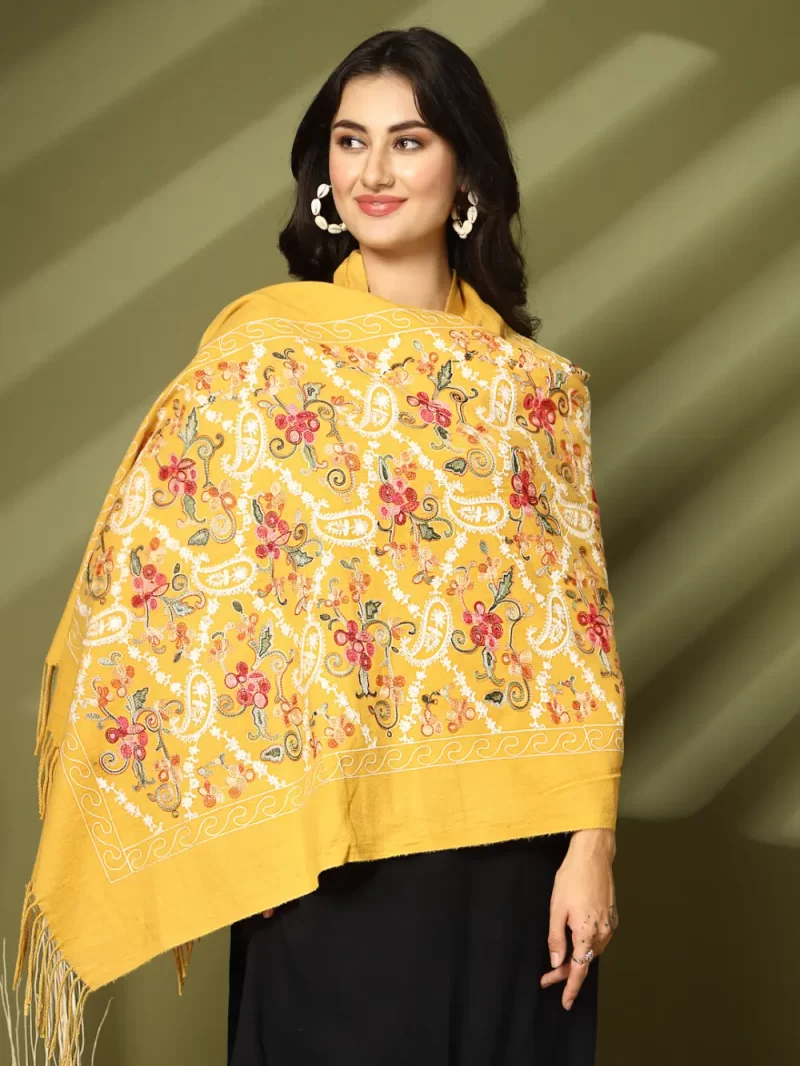 Women Embroidered Winter Stole