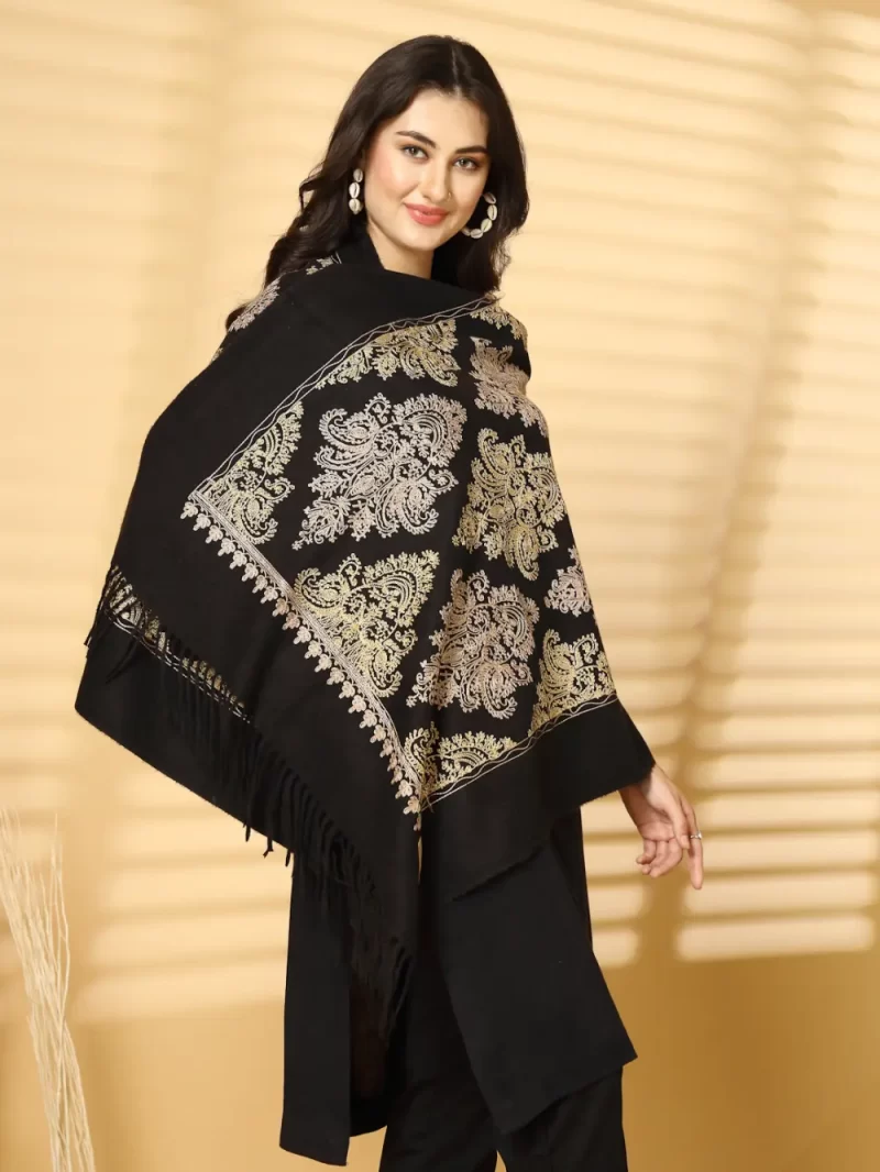 Women Embroidered Winter Stole