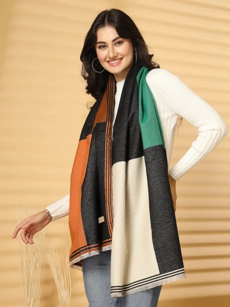 Women Self Design Woollen Shawl