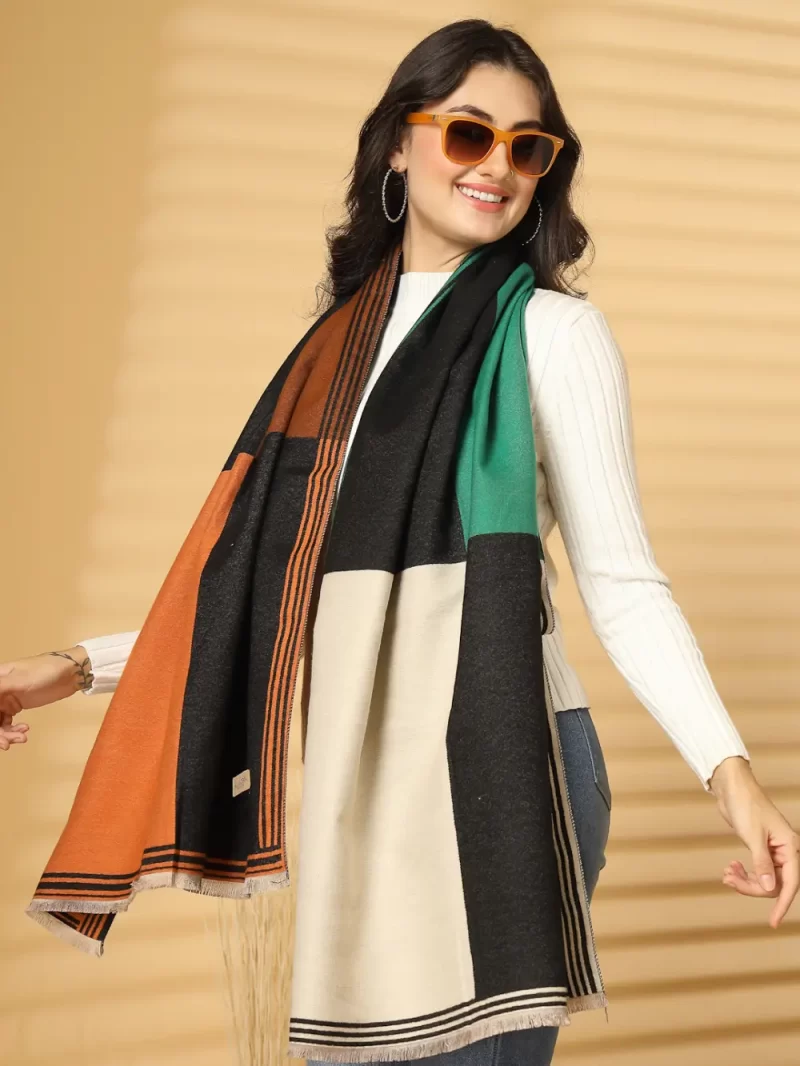 Women Self Design Woollen Shawl