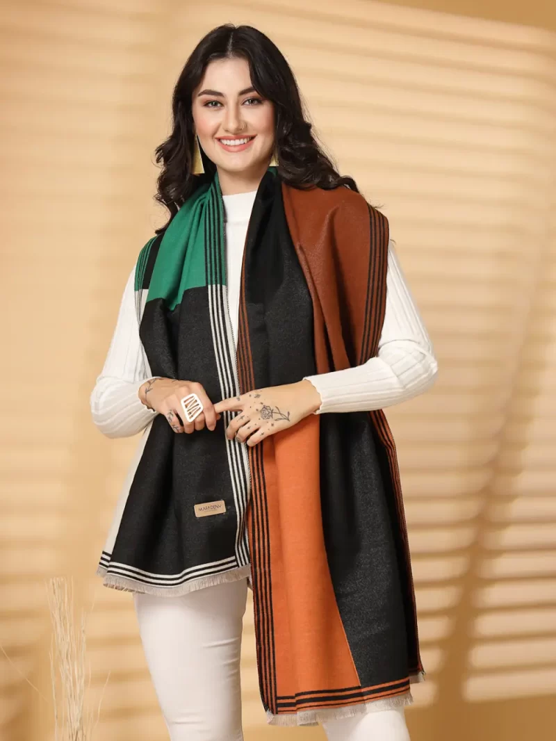 Women Self Design Woollen Shawl