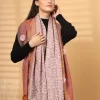 Women Floral Printed Fringed Stole