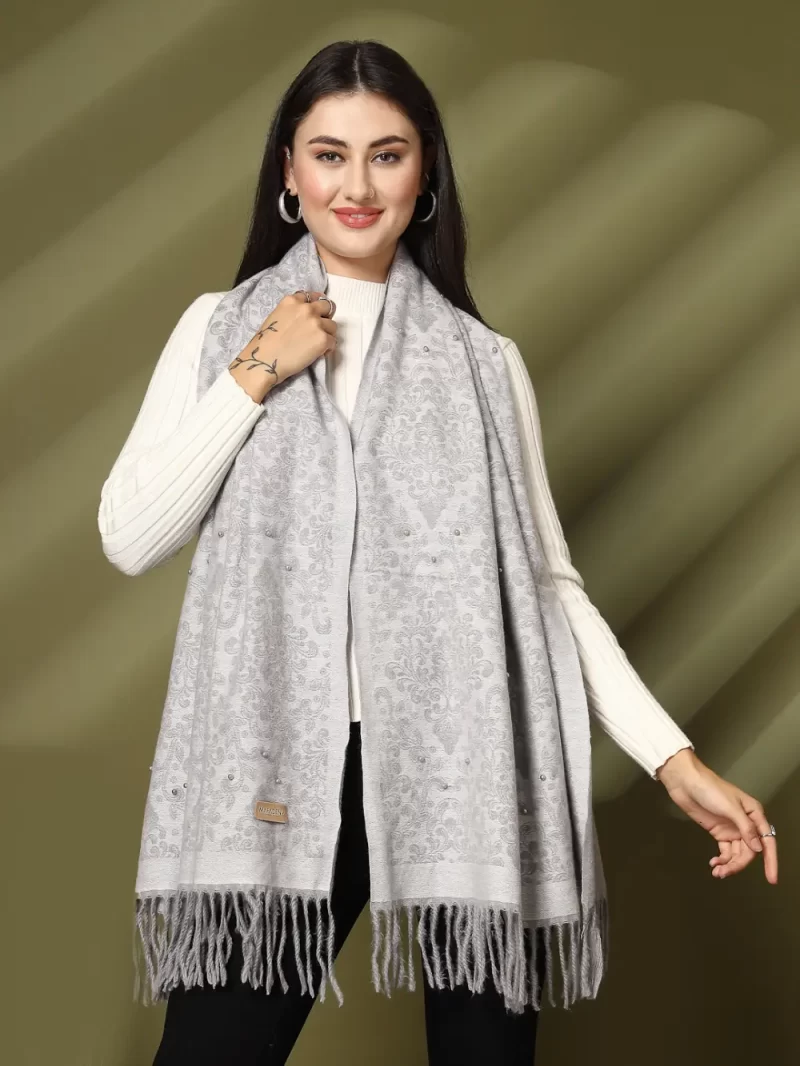 Women Woven Design Winter Stole