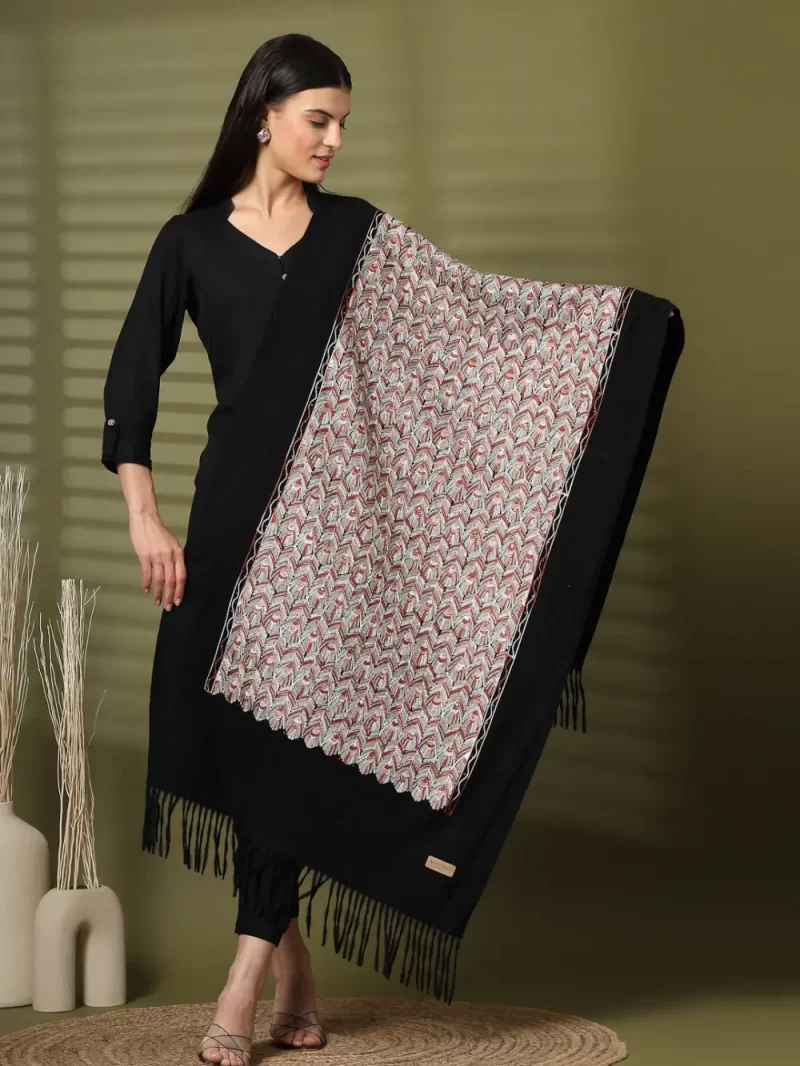 Women Abstract Printed Winter Stole