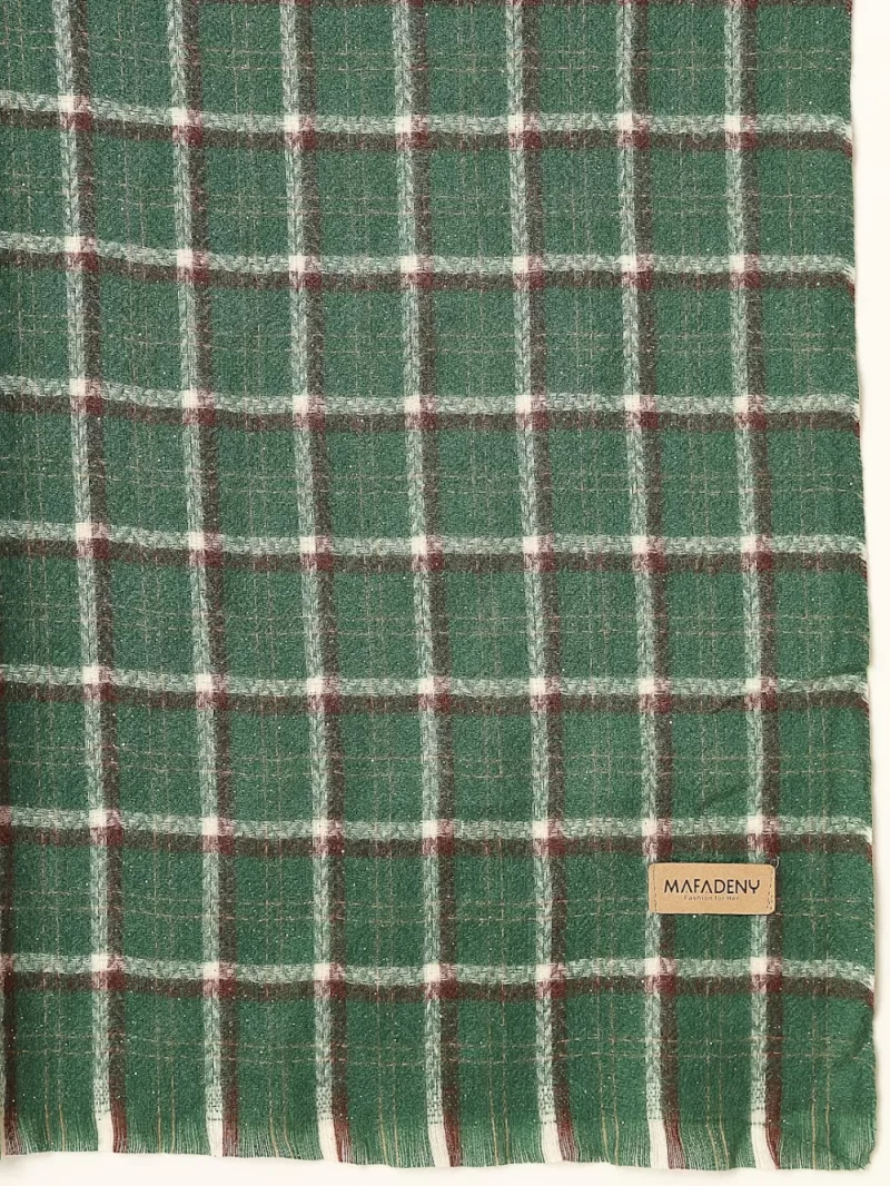 Women Woven Design Checked Stole