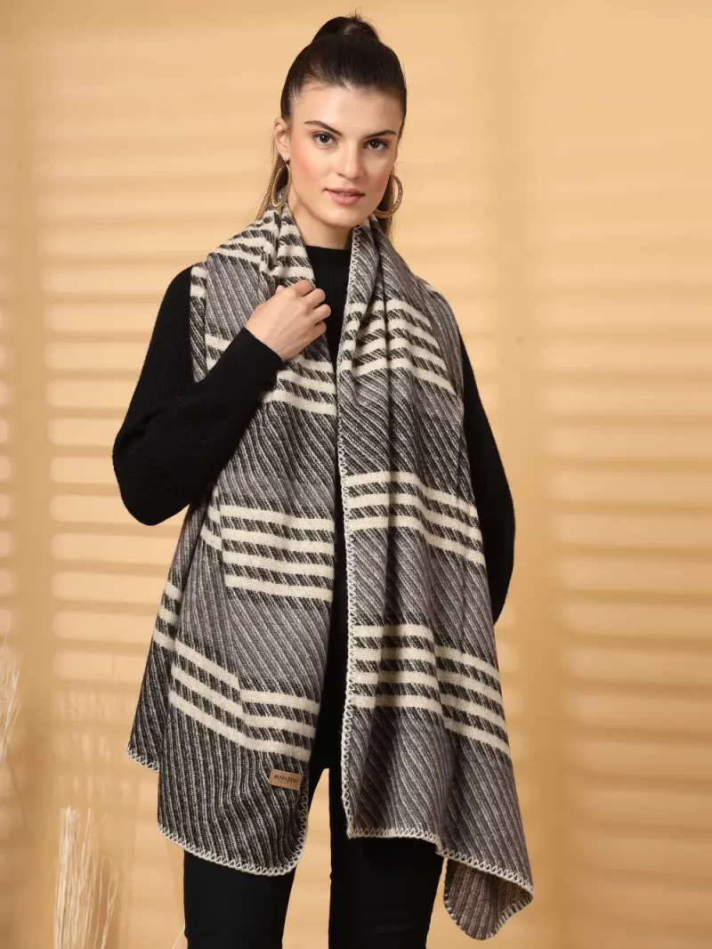 Women Striped Winter Stole