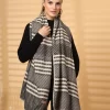 Women Striped Winter Stole