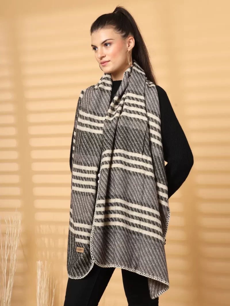Women Striped Winter Stole