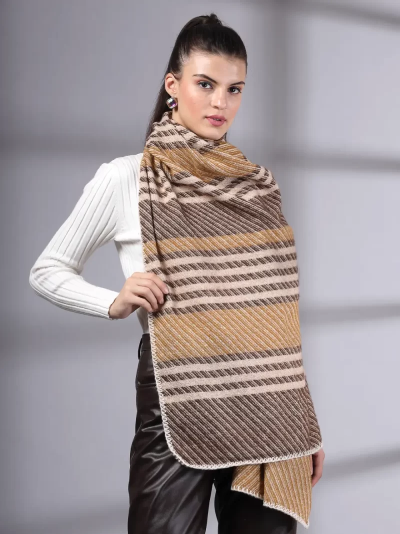 Women Striped Winter Stole
