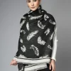 Women Floral Printed Wool Stole