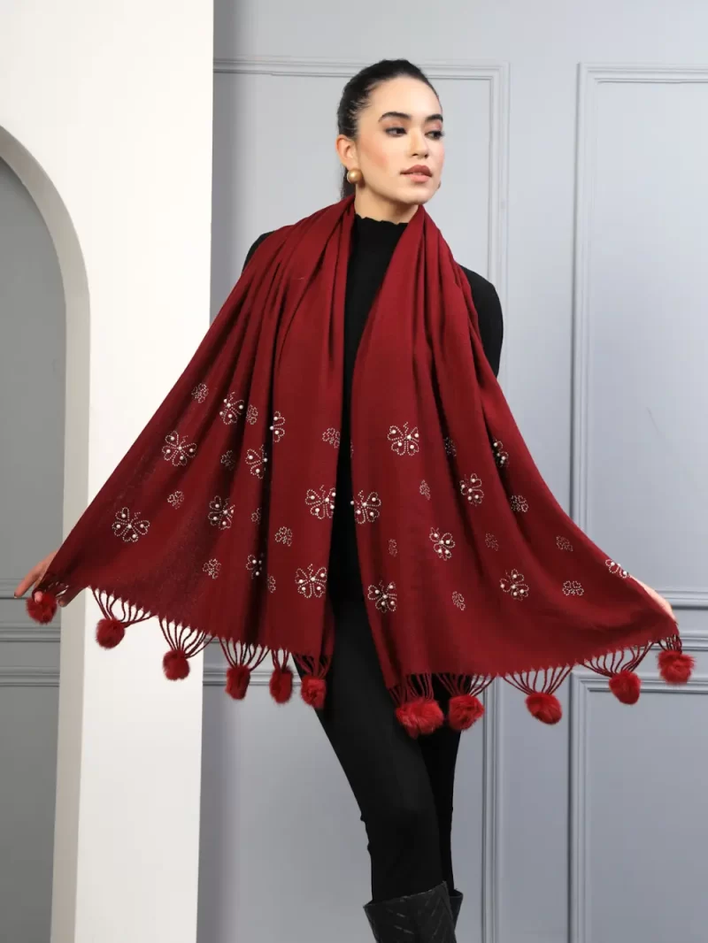 Women Ethnic Motif Embroidered Stole