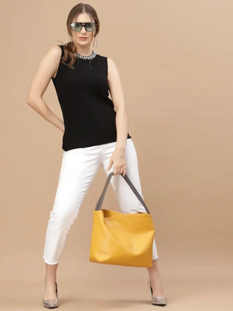 Women Ribbed Embellished Top