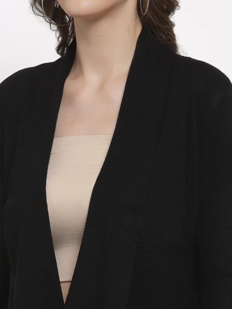 Striped Open Front Shrug