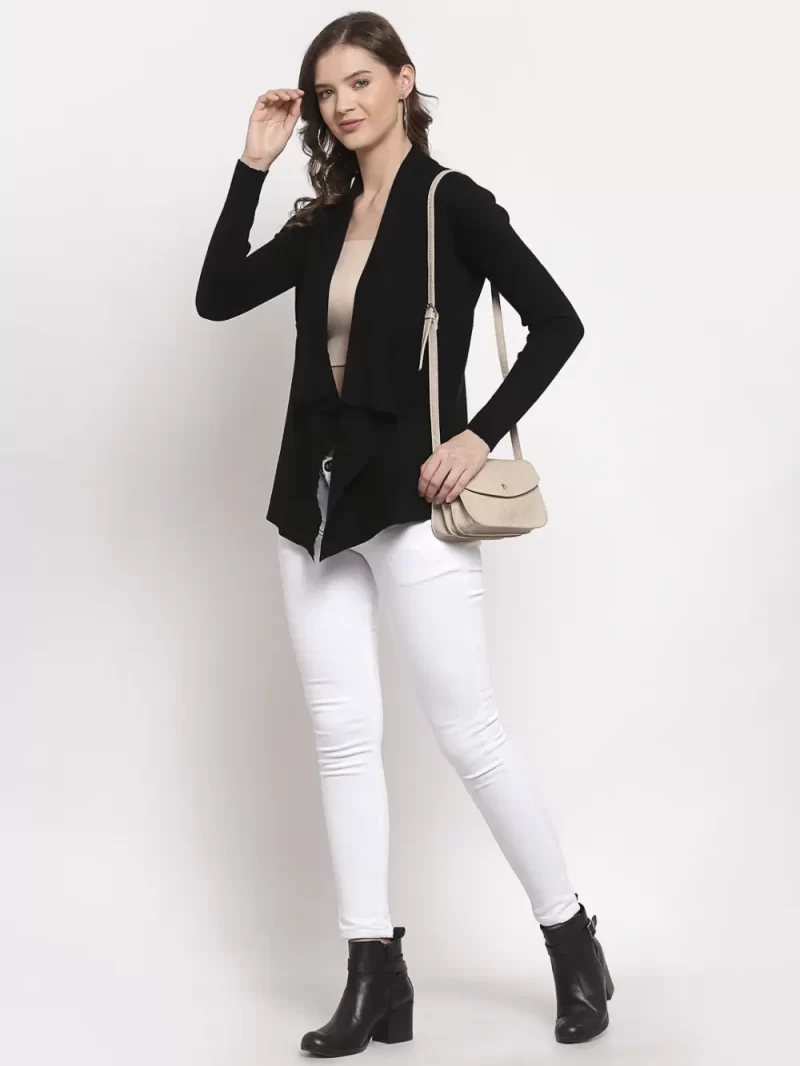 Striped Open Front Shrug