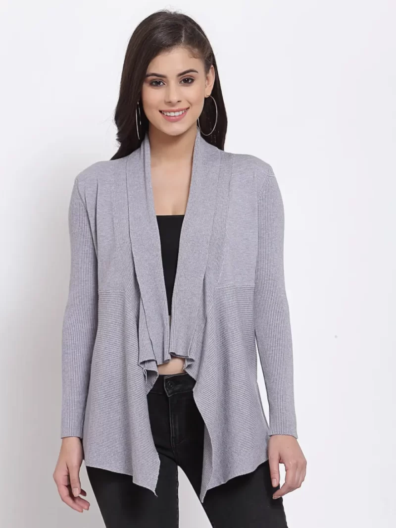 Striped Open Front Shrug