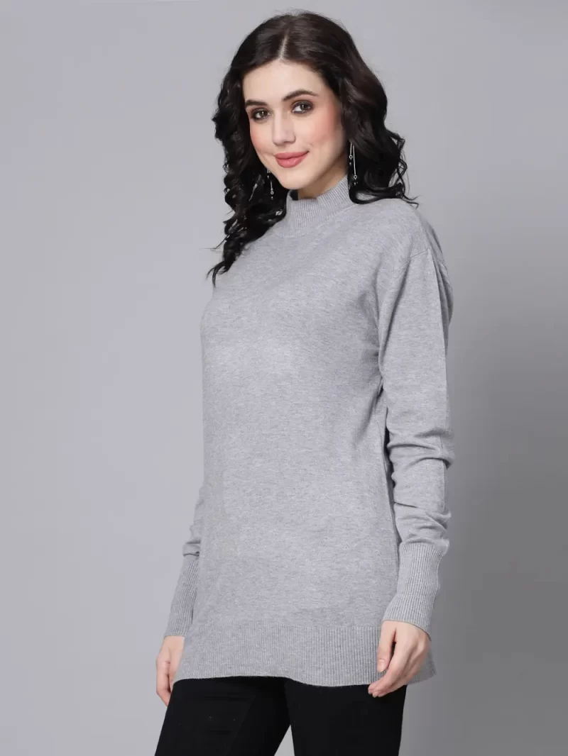 Mock Neck Longline Pullover