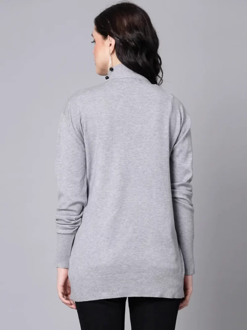 Mock Neck Longline Pullover