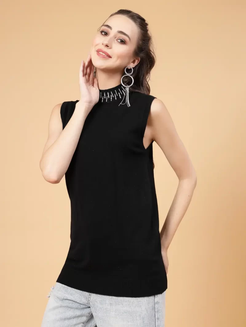 Women High Neck Pullover Sweater