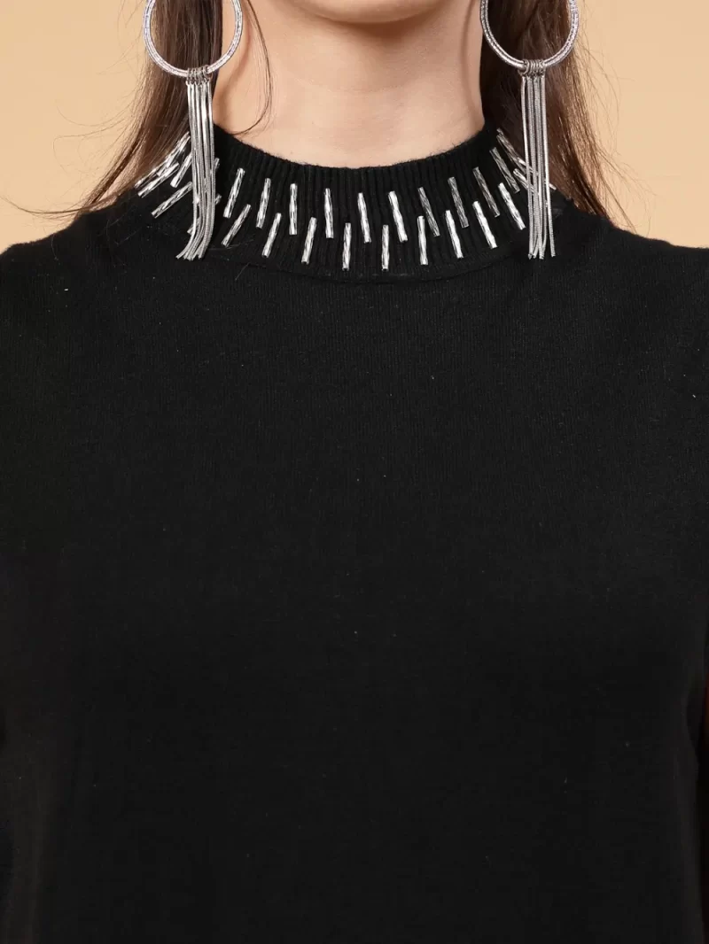 Women High Neck Pullover Sweater