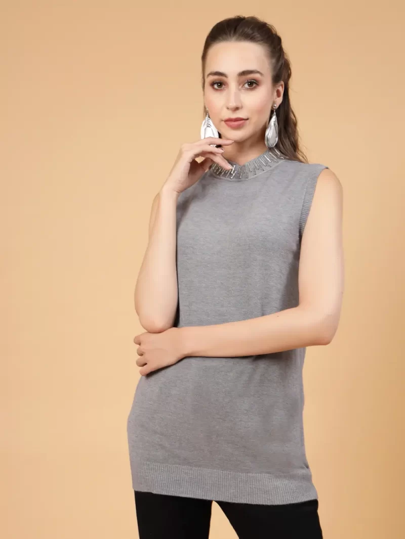 Women High Neck Pullover Sweater