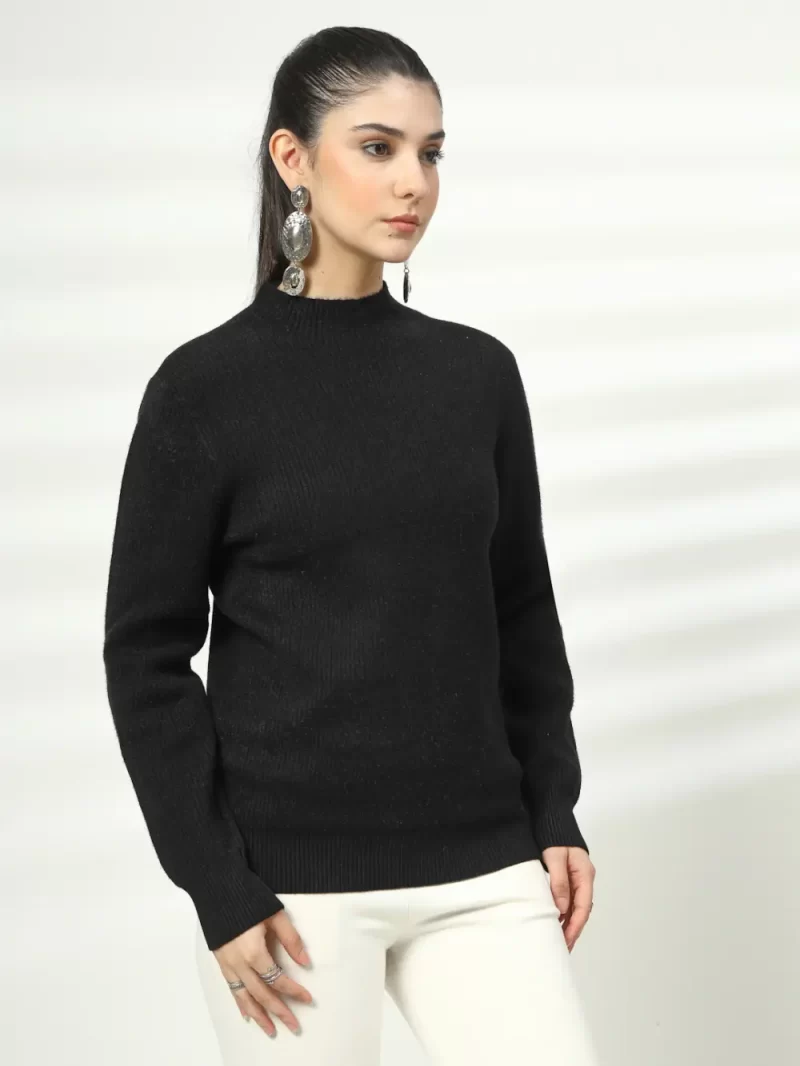 Women High Neck Long Sleeves Top