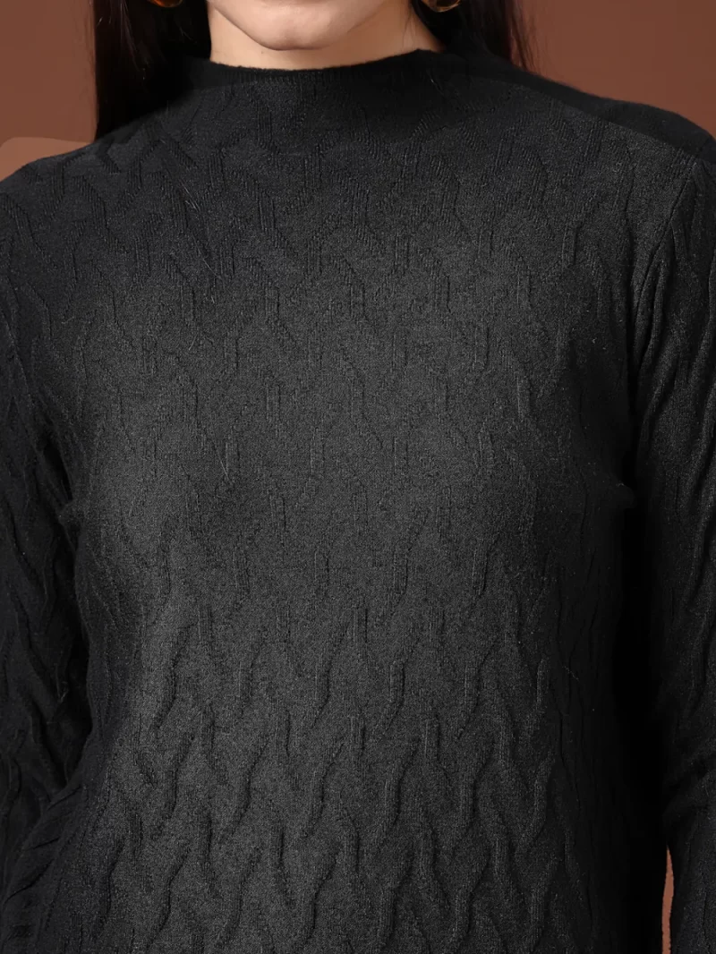 Women Cable Knit Longline Top