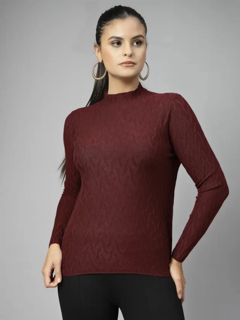 Women Cable Knit Longline Top