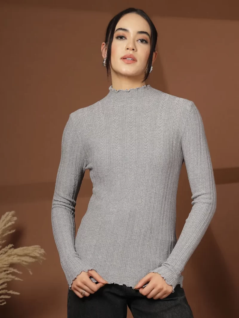 Women High Neck Pullover