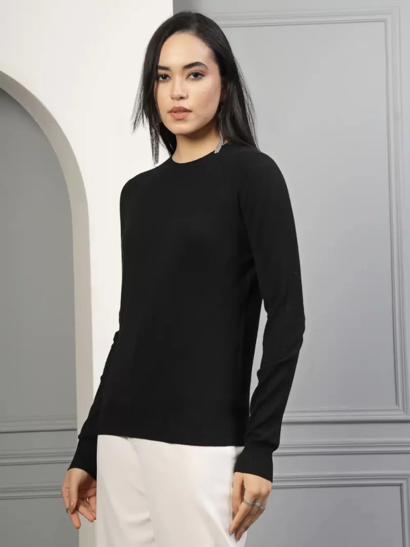 Women Self Design Round Neck Regular Top