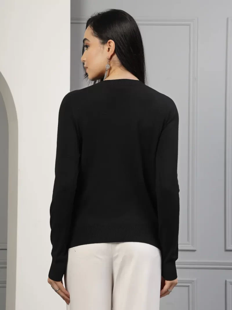 Women Self Design Round Neck Regular Top