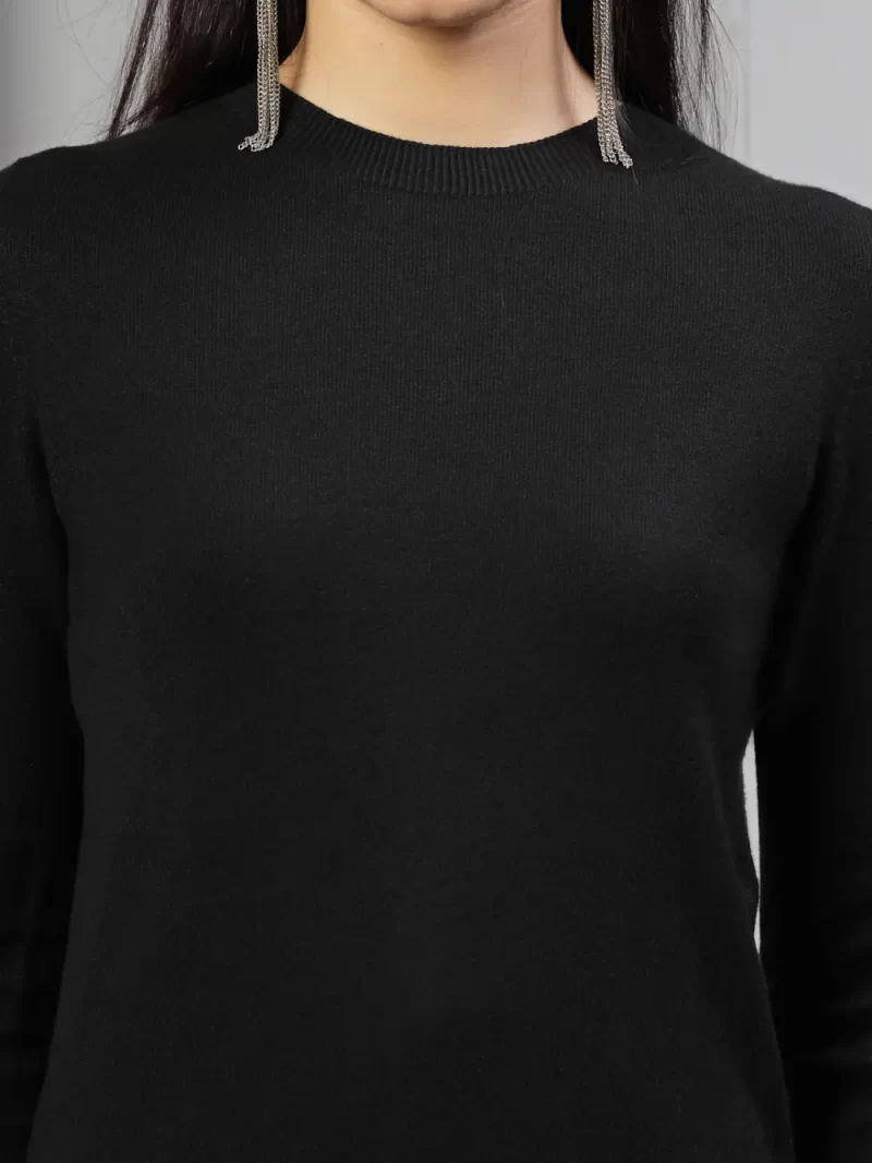 Women Self Design Round Neck Regular Top