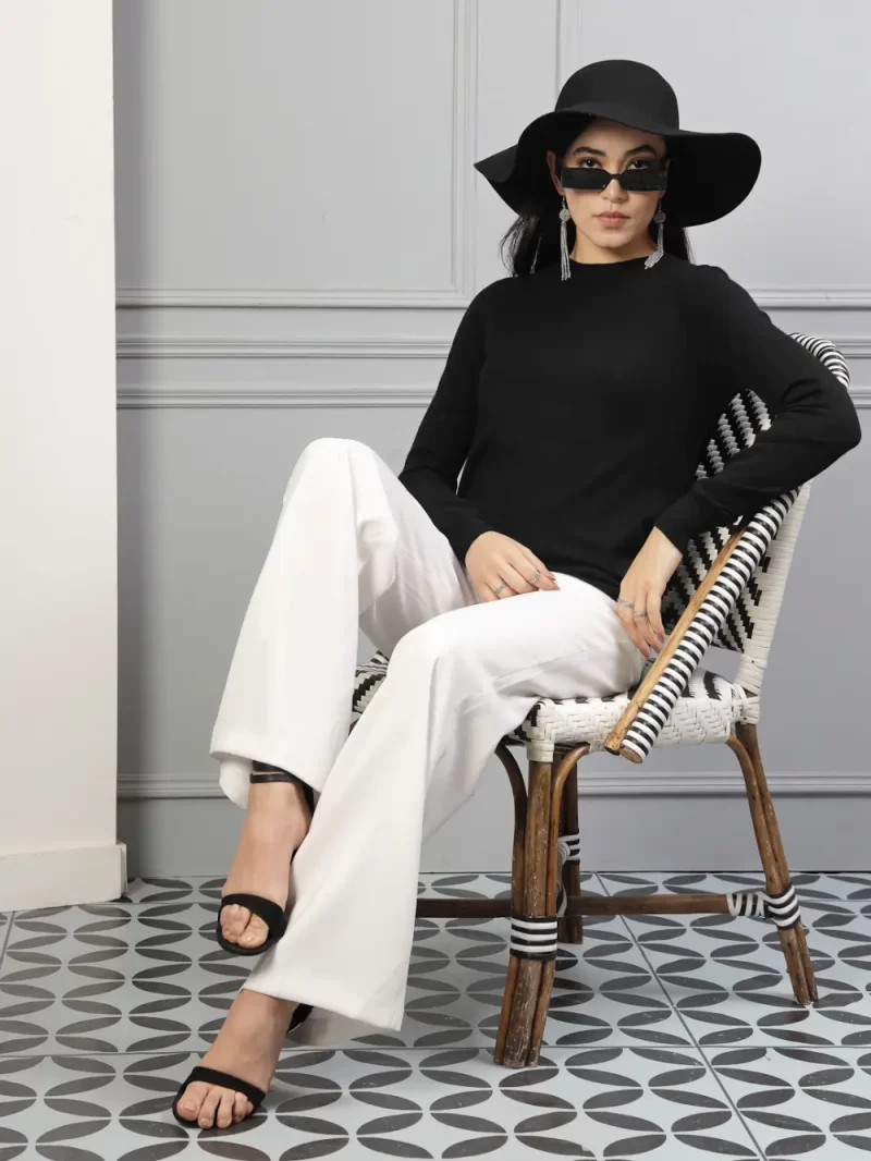 Women Self Design Round Neck Regular Top