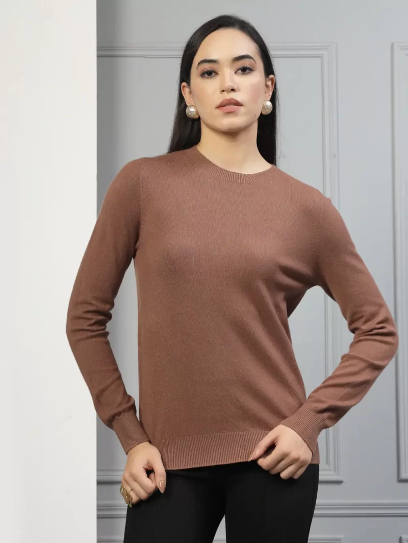 Women Self Design Round Neck Regular Top