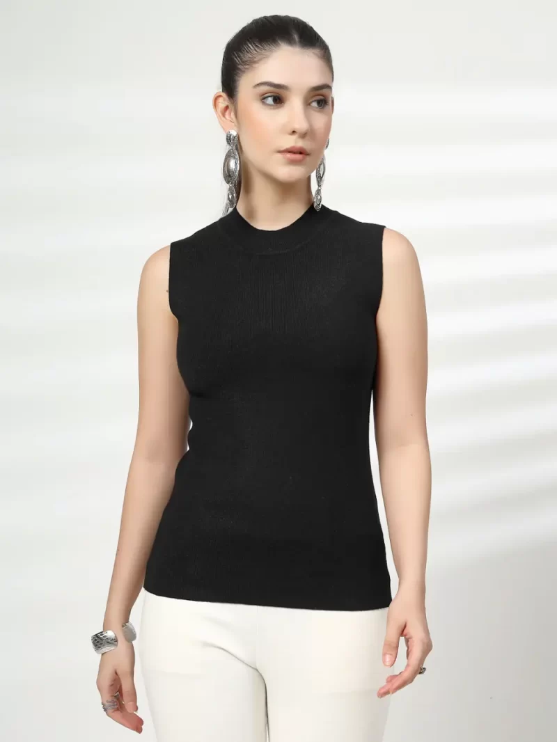 Women Solid Pullover With Fuzzy Detail