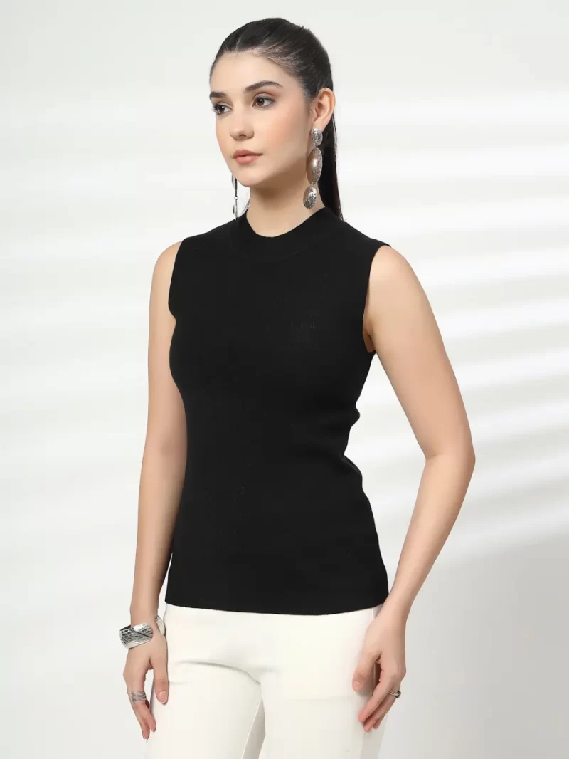 Women Solid Pullover With Fuzzy Detail