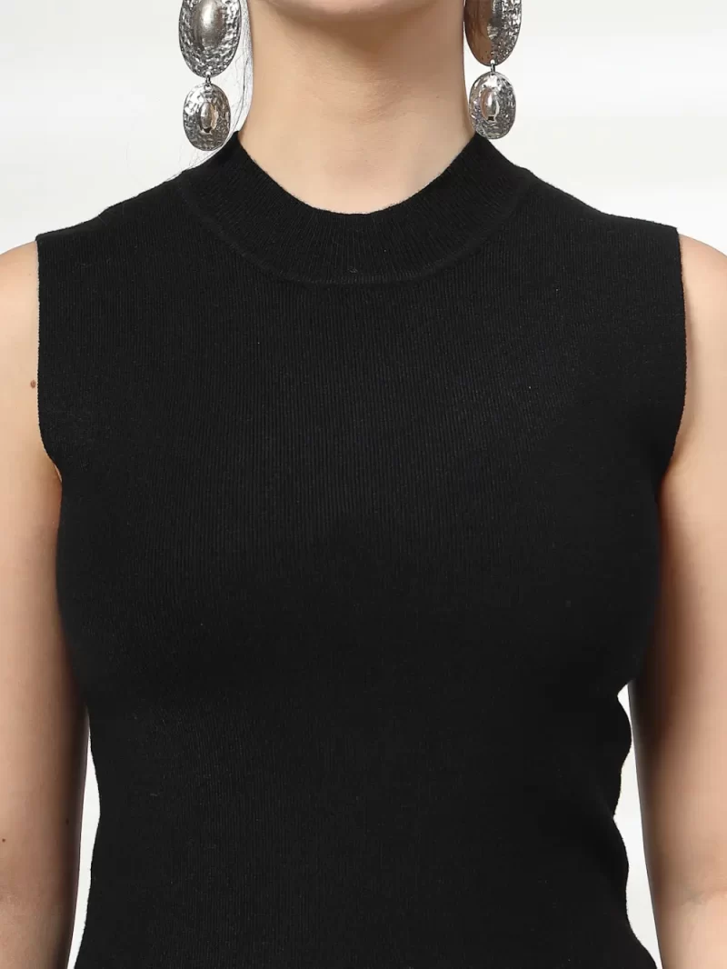 Women Solid Pullover With Fuzzy Detail