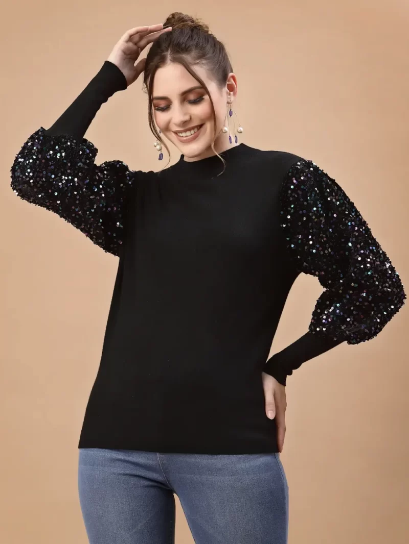 Women Pullover With Embellished Detail