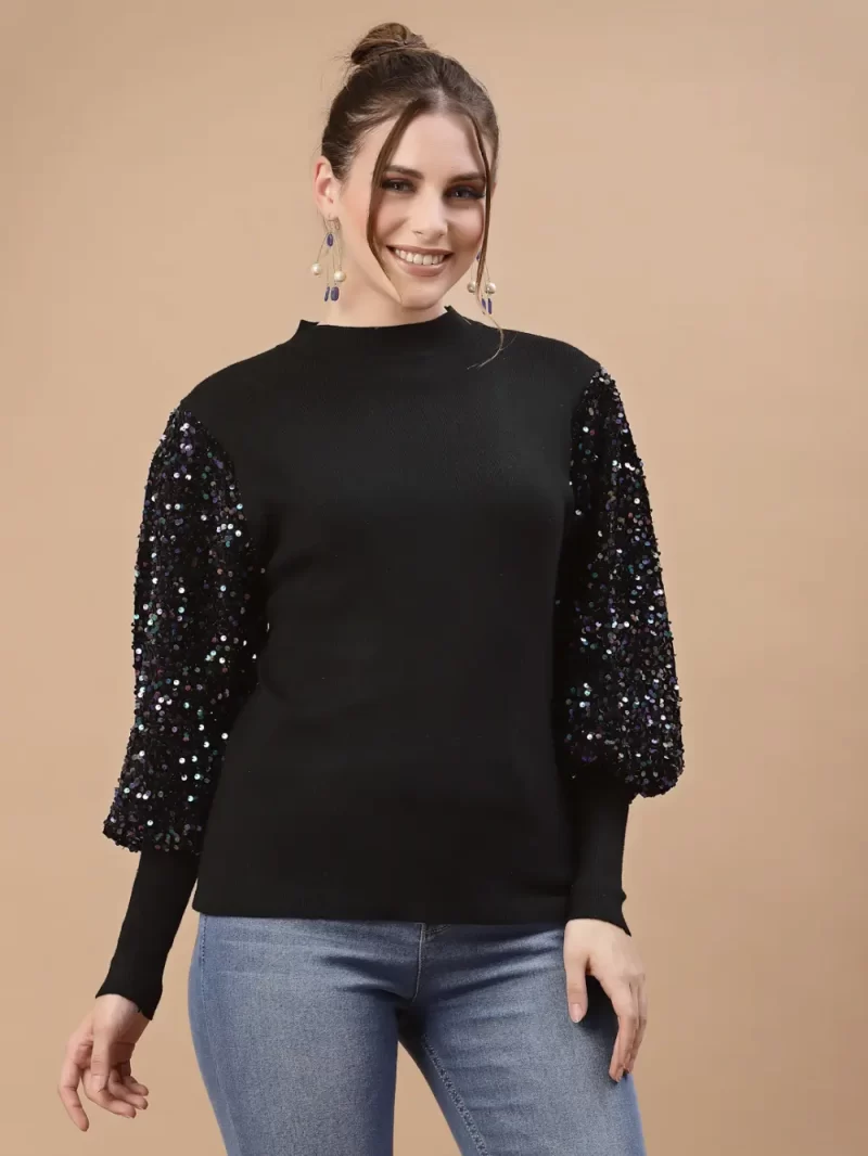 Women Pullover With Embellished Detail