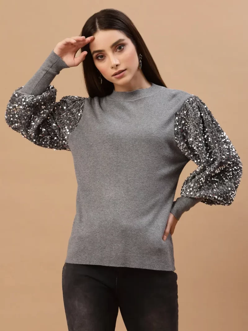 Women Pullover With Embellished Detail