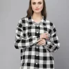 Women Tartan Checks Checked Casual Shirt