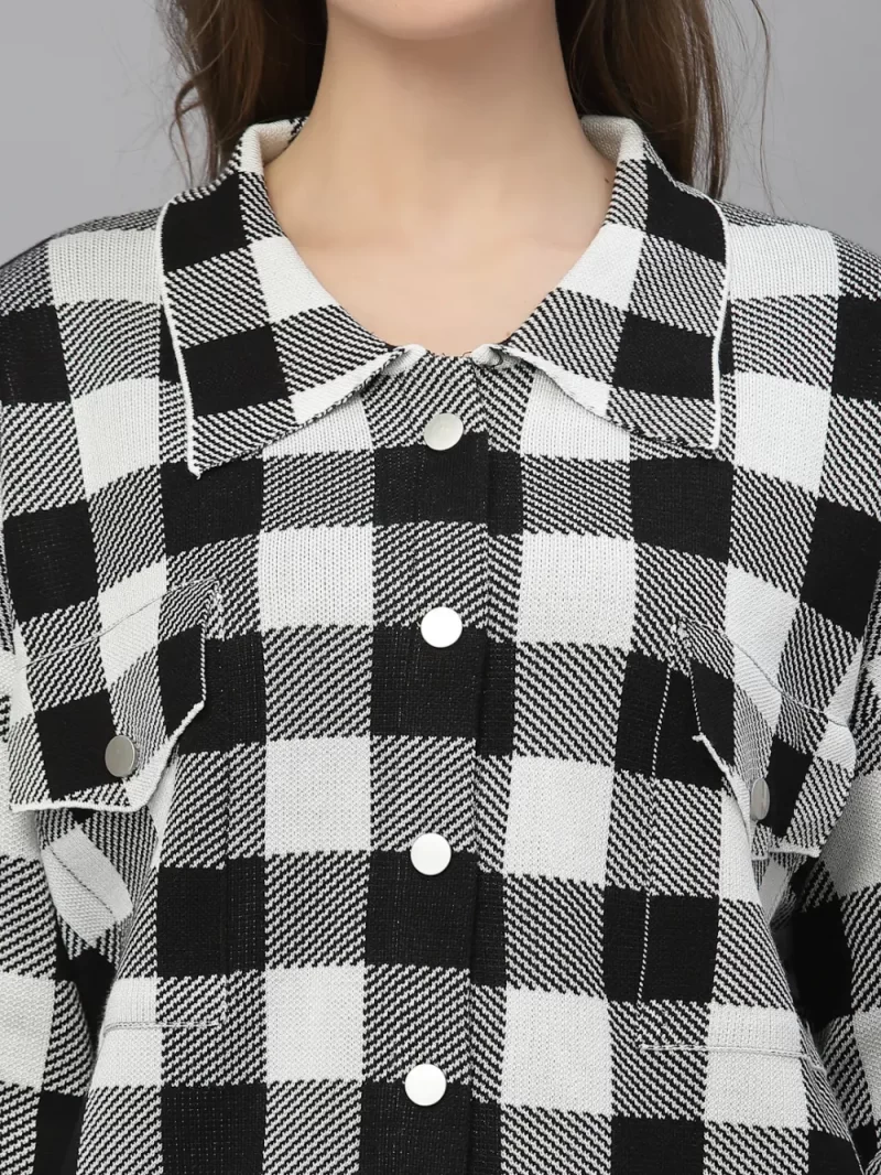 Women Tartan Checks Checked Casual Shirt