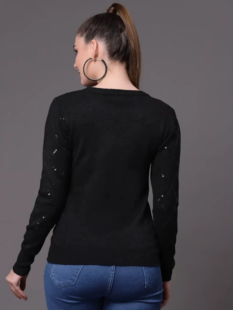 Women Embroidered Pullover With Embellished Top