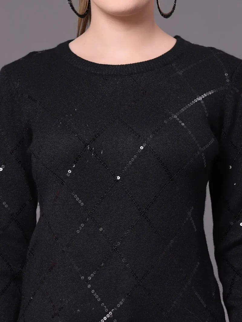 Women Embroidered Pullover With Embellished Top
