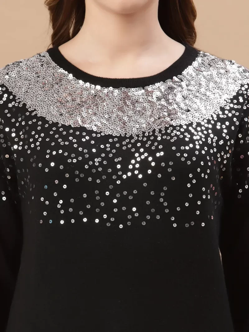 Women Quirky Pullover With Embellished Top